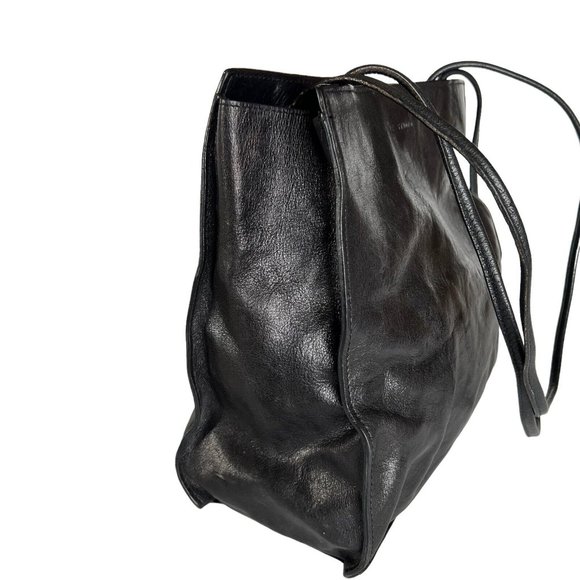 Pelle Studio by Wilson Leather, Black Shoulder Tote, Handbag, Medium - Picture 2 of 7